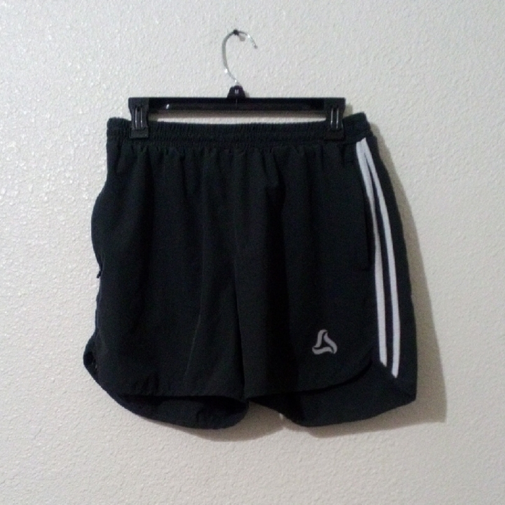 Stylish Gray Athletic Shorts with White Accents